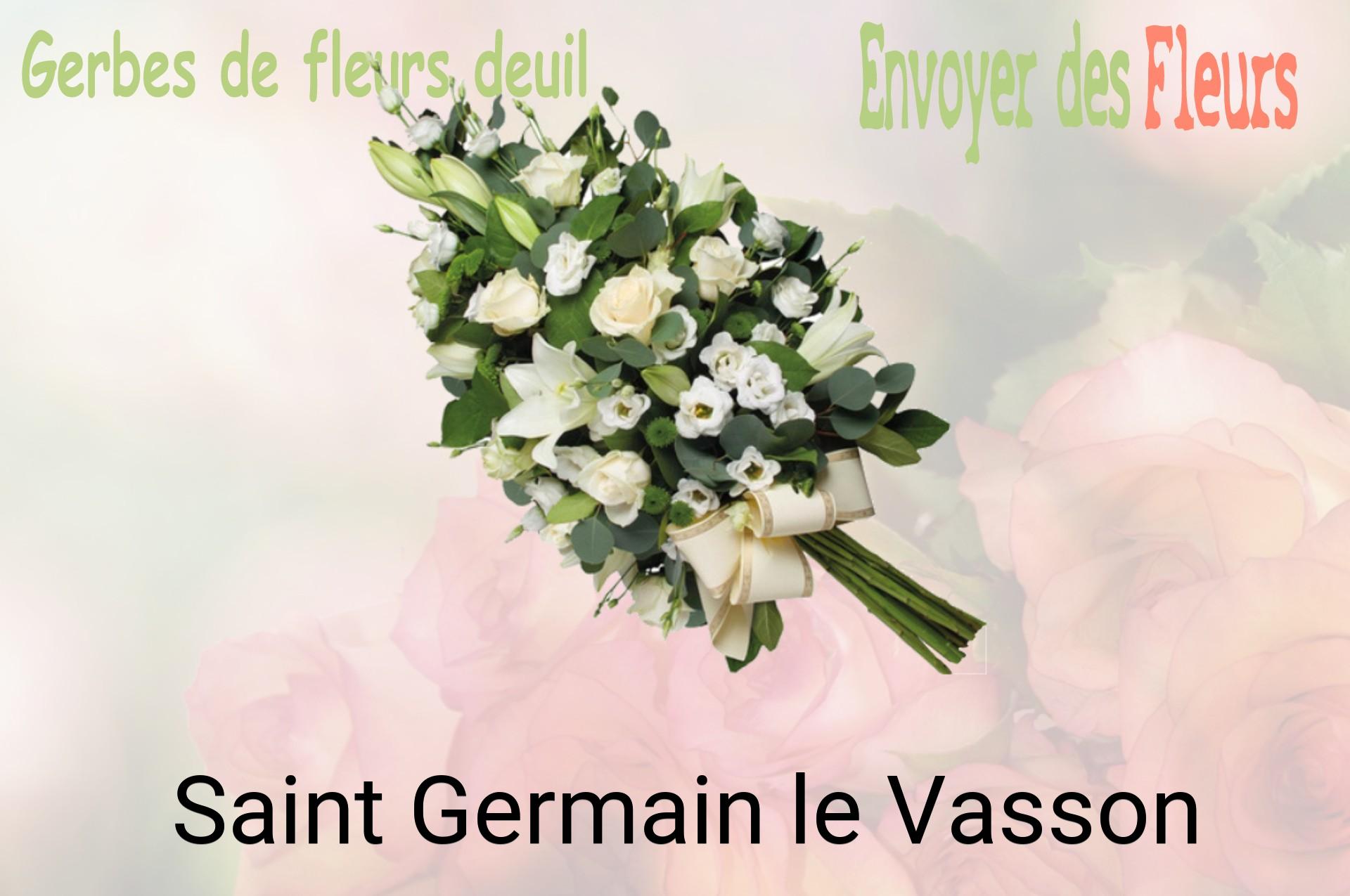 Gerbe de fleurs de deuil livrée à Saint-Germain-le-Vasson